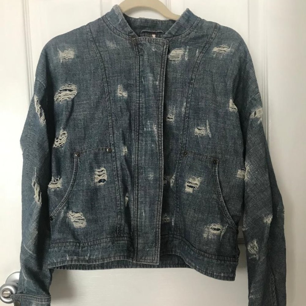 NWT Free People Distressed Jacket Size Small